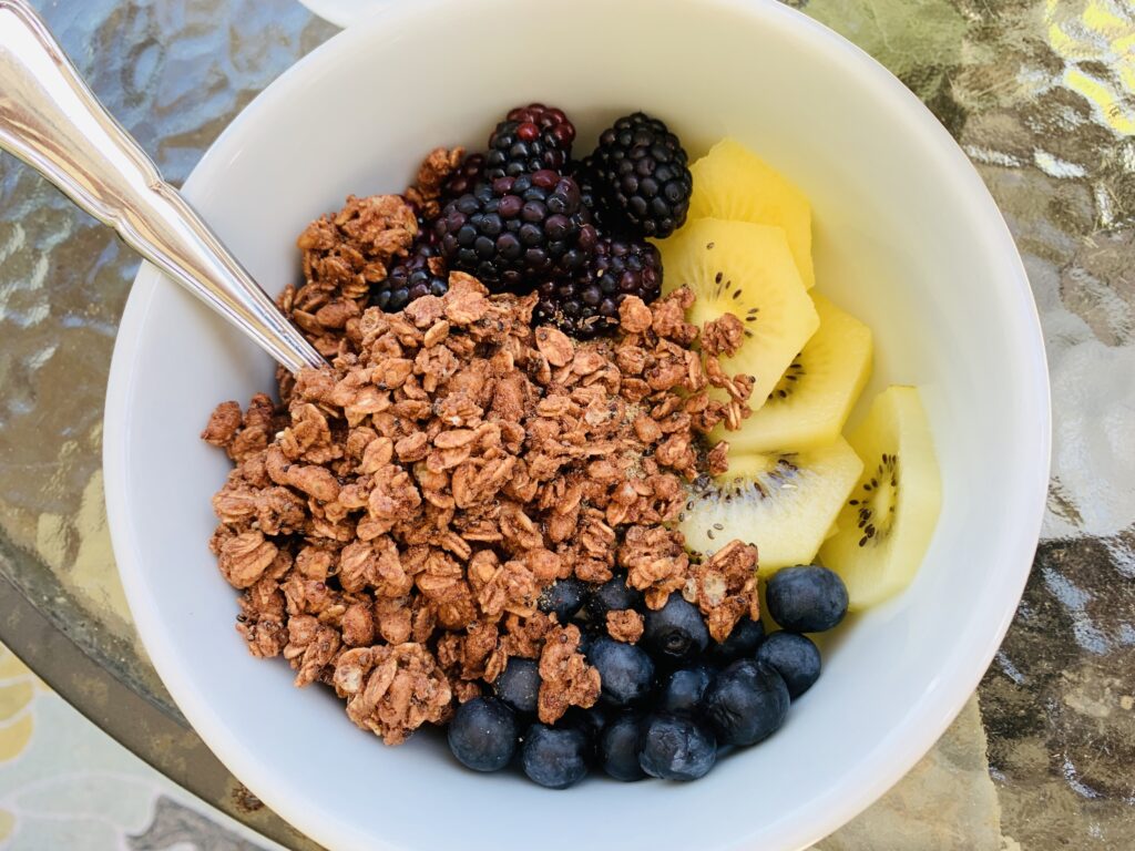 Bowl of granola/fruit